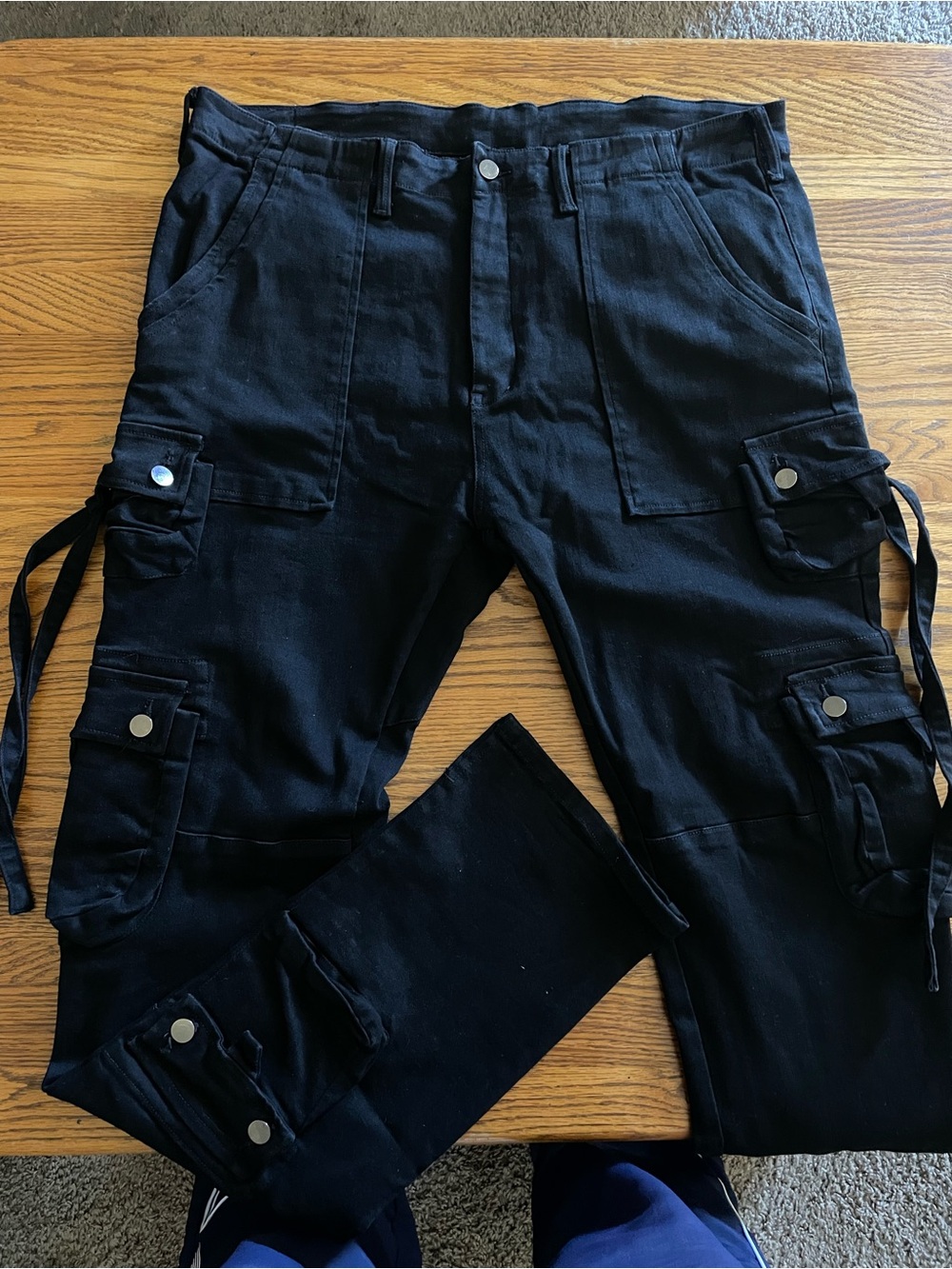 MML Men's Black Cargo Pants with Utility Pockets